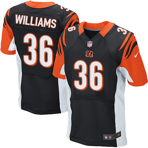 Men's Elite Shawn Williams Nike Jersey Black Home - #36 NFL Cincinnati Bengals